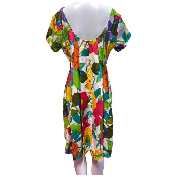 VINTAGE 60/70s Alice Polynesian Fashion Floral Knee Length Sheath Dress. - Picture 8 of 10